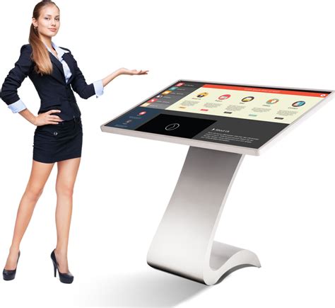 4k Screen S Design Touch Screen Computer Kiosk Desk — Led Kiosk Display