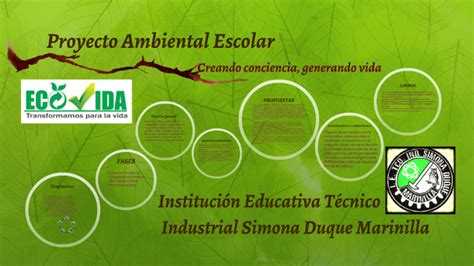 Proyecto Ambiental Escolar By On Prezi