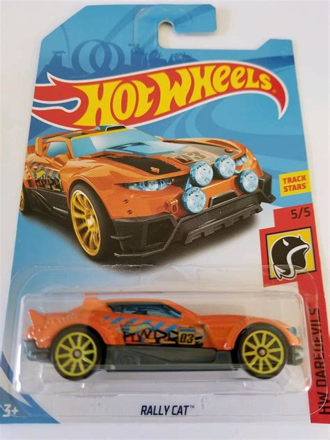 Amazon Hot Wheels Hw Daredevils Rally Cat Orange Toys Games
