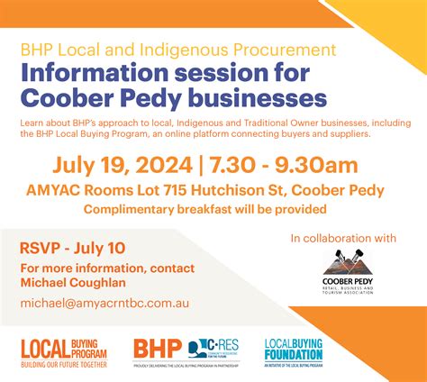 Coober Pedy BHP Local Business Engagement | AMYAC