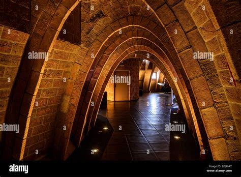 Attic of Casa Milà La Pedrera with the catenary arches made with