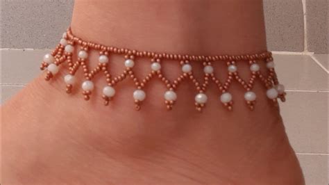 KOLAY VE ŞIK BONCUK HALHAL YAPIMI MAKING EASY AND STYLISH BEAD ANKLET