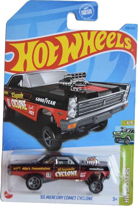 Amazon Hot Wheels 65 Mercury Comet Cyclone HW Gassers 4 5 Black 199 250 Toys Games