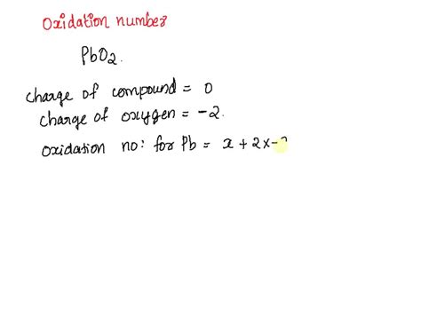 SOLVED: What are the oxidation numbers for each element is the compound ...