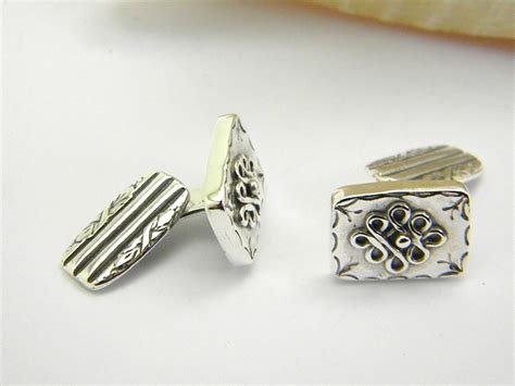 Sterling Silver Cufflinks Antique Vintage Style 925 Silver Art - Etsy