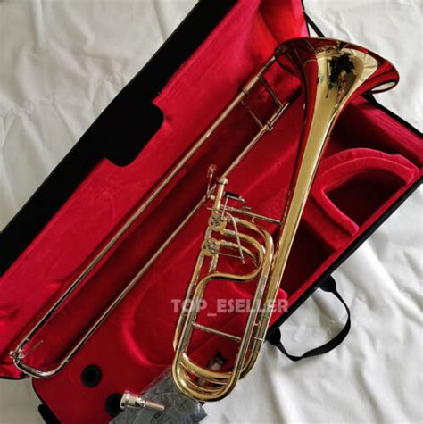 Professional Double Rotor Bass Trombone Bb F Gb D Key Lacquered Free