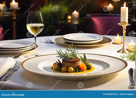 A Tantalizing Plate Of Gourmet Cuisine From An Upscale Restaurant Dish Centered Showcasing