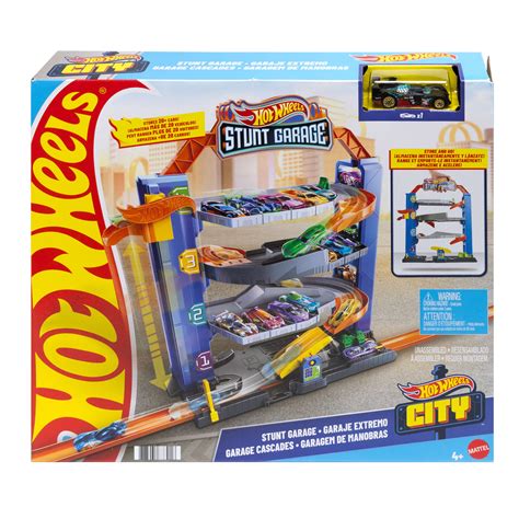 Hot Wheels City Garage Delle Acrobazie Playset Con Ascensore Per I Piani Superiori Con