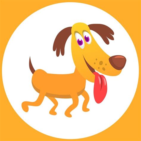 Premium Vector Cute Cartoon Funny Dog Vector Illustration
