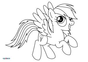 Rainbow Dash Da Colorare Disegni Per Bambini Da Stampare