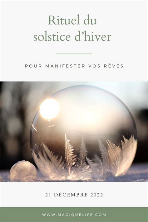 Rituel Du Solstice D Hiver Pour Manifester Vos R Ves Solstice Hiver