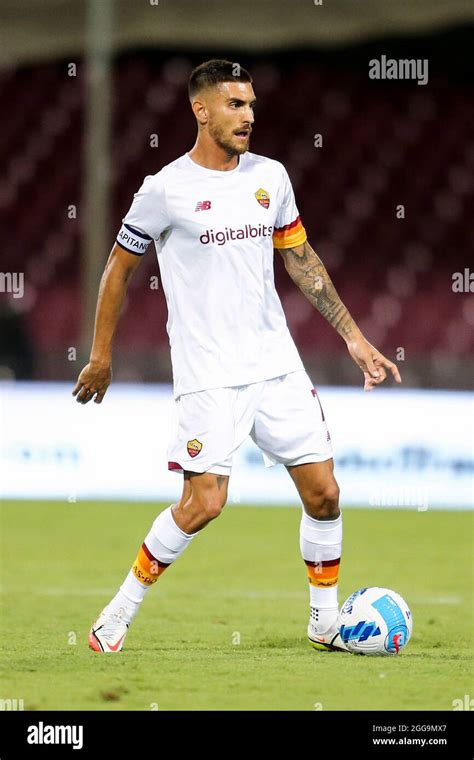 Lorenzo Pellegrini Controls The Ball During Serie A Football Match