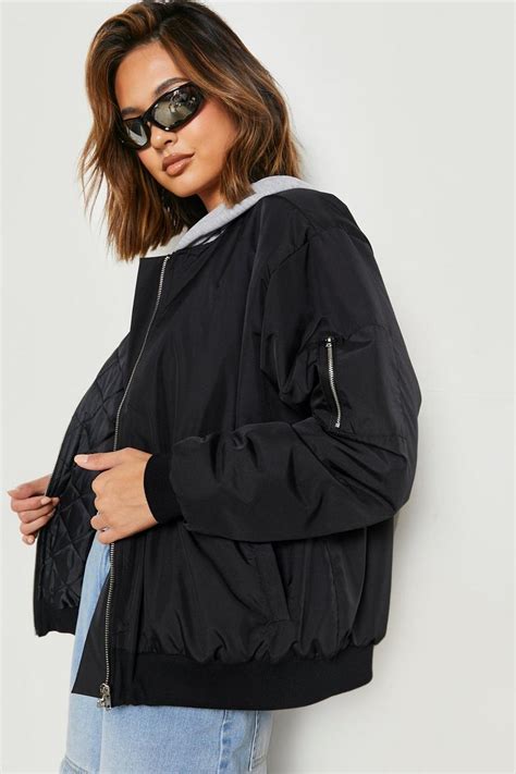 Womens Bomber Jackets Oversized Bomber Jackets Boohoo Usa