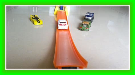 Hot Wheels Track Builder Car Launcher And Hot Wheels Racing Video YouTube