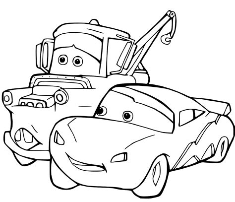 Cars on the Road Coloring Sheets (Lightning McQueen and Mater, Disney ...