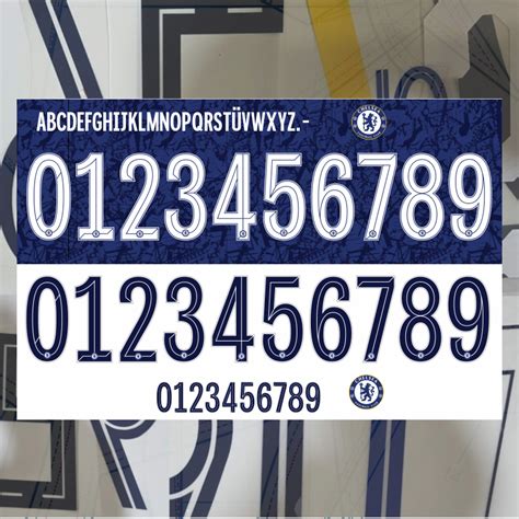 Vectores Numeración Letras Fonts Fc Chelsea Temporada 2019 2020