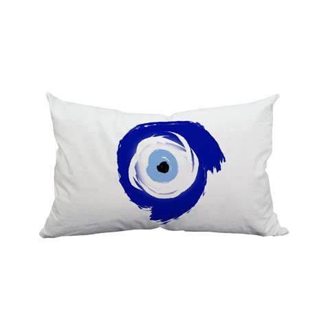 Evil Eye Brush Strokes Polyester Lumbar Pillow Damask Throw Pillows