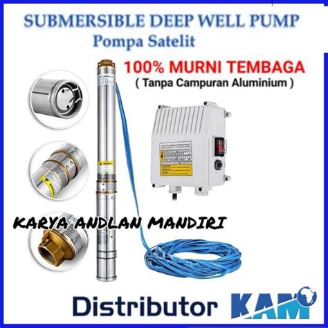 Jual POMPA SATELIT 0 25HP KABEL BIRU 30MTR POMPA SUBMERSIBLE CASING