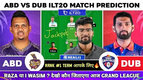 ABD Vs DUB Dream11 ABD Vs DUB Dream11 Prediction Abu Dhabi Vs Dubai