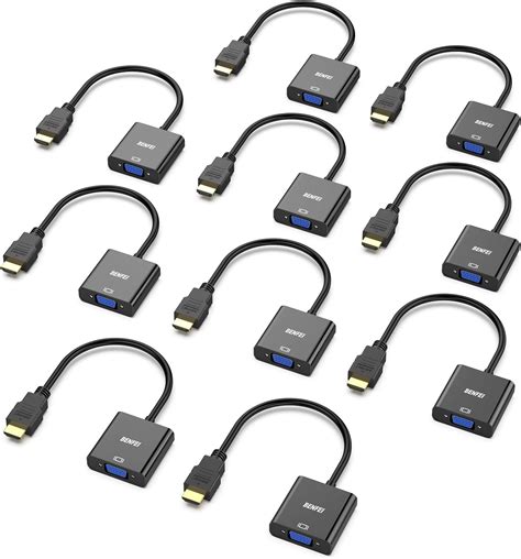 Amazon BENFEI HDMI To VGA 10 Pack Gold Plated HDMI To VGA Adapter