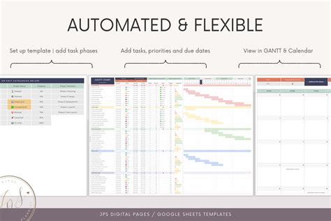 GANTT Chart Google Sheets Template Project Management Template GANTT ...