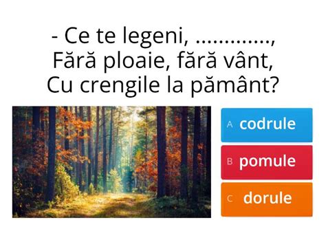 Ce Te Legeni De Mihai Eminescu Quiz