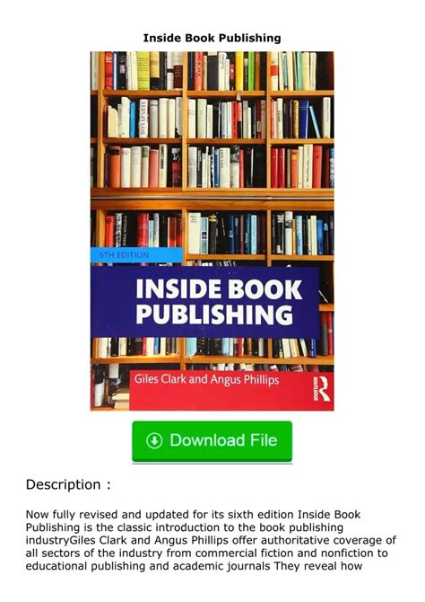 Ppt ️get ⚡️pdf⚡️ Download Inside Book Publishing Powerpoint