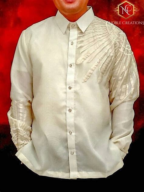 Barong Tagalog Sinag Style With Inner Lining Filipino National Costume