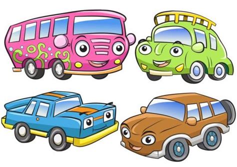 Cartoon big car vectors free download