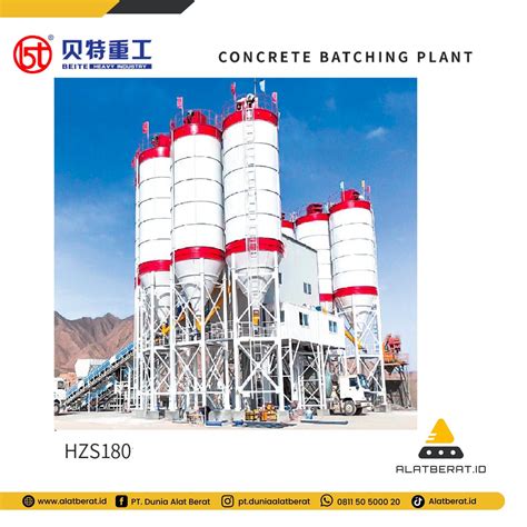 Distributor Alat Berat BEITE HZS180 Concrete Batching Plant AlATBERAT ID