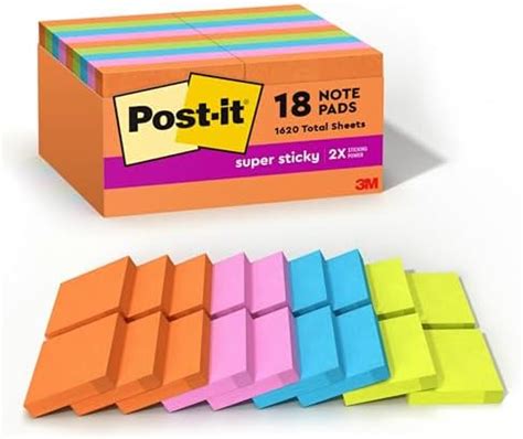 Amazon Post It Mini Notes 1 3 8 X 1 7 8 In 24 Pads America S