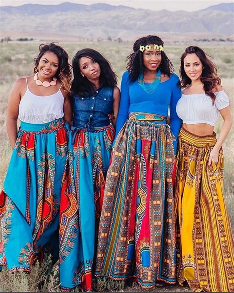 Dressing Des 4 Saisons Zuvaa African Style Dashiki Maxi Jupe Skirt Blue Yellow Jaune Bleu