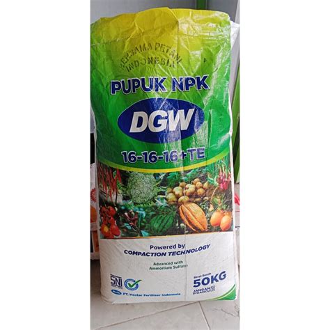 Jual Pupuk NPK 16 16 16 TE DGW 1 Kg Repack Shopee Indonesia