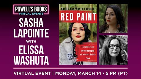 Sasha Taqʷšəblu Lapointe Presents Red Paint In Conversation With Elissa