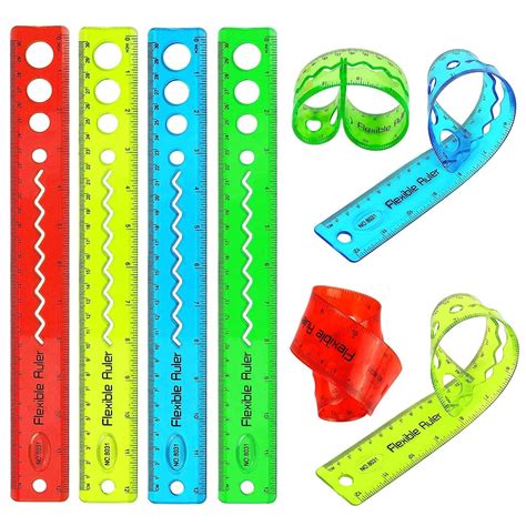 300 Pack Clear Plastic Rulers 12 Inch Kid Ruler Flexible Transparent ...