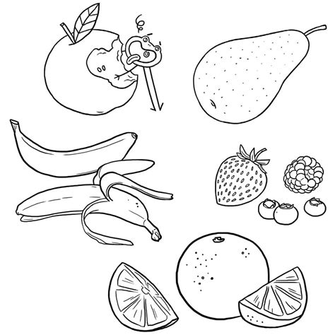 Fruits Dessin à Colorier Coloriage Printable Pdf Jeu à Imprimer