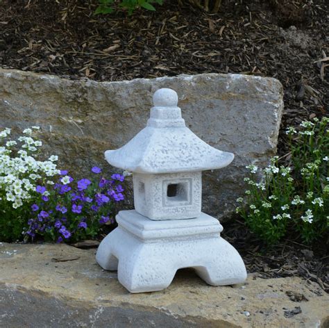 Garden Ornament Pagoda Statue Japanese Stone Lantern Concrete Etsy