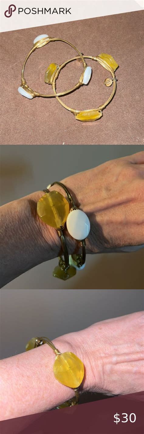 Bundle Of Two Bourbon Bowties Bracelets Gold Stone And White Stone