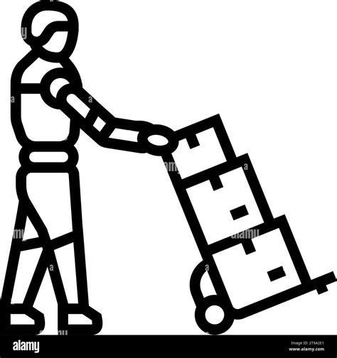 Last Mile Delivery Line Icon Vector Illustration Stock Vector Image