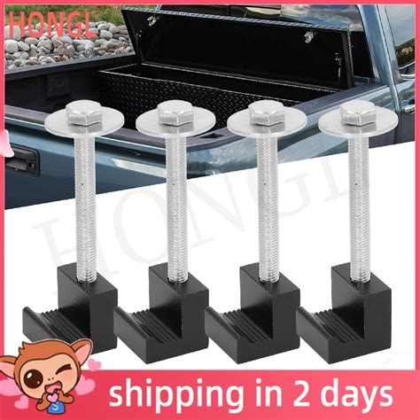 Ready Stock 4pcsset Pickup Truck Tool Box Mount Tie Downs J Hook Clamps Heavy Duty Aluminum