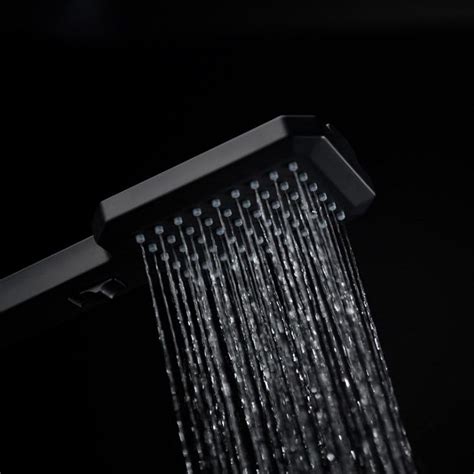 Exposed Rainfall Shower System With Handheld Shower Tub Spout In