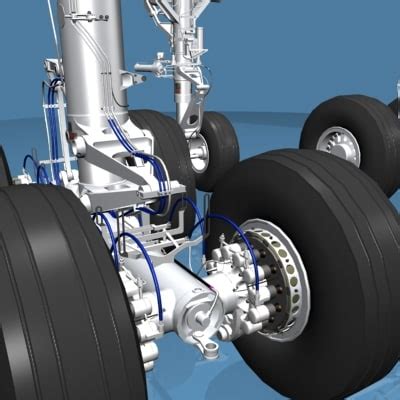 airbus a330 landing gear 3d model