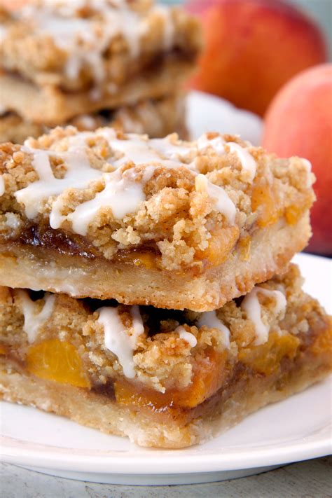 Peach Crumb Bars My Baking Addiction