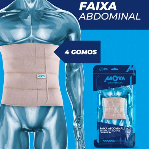 Faixa Abdominal El Stica Gomos Flex Canela Tam Xgg Mova Material