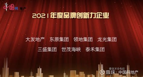 创新驱动 多家房企获“2021中国房地产行业品牌创新力企业”殊荣 2022年1月19日，由中国互联网新闻中心·中国网·地产主办第十三届地产中国