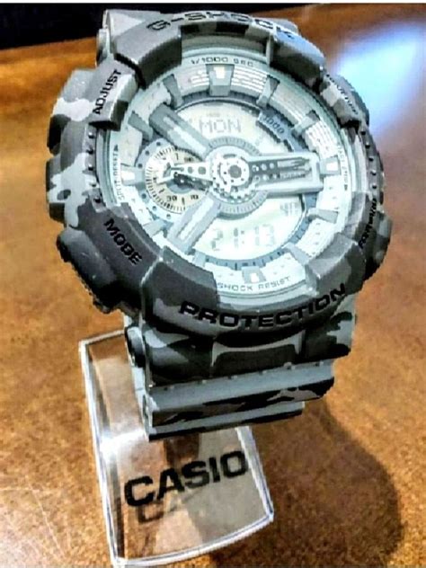 Rel Gio Casio G Shock Masculino Cinza Camuflado Original Acompanha