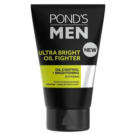 Jual PONDS POND S Men Ultra Bright Oil Fighter Facial Foam 100g