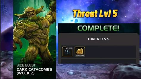 Dark Catacombs Week 2 Threat Level 5 Completion Marvel Contest Of Champions Youtube