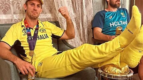 No Decency Respect Mitchell Marsh Slammed For Keeping Feet On World