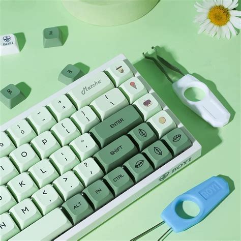 Green Matcha Keyboard Boyi Wk Hot Swappable Rgb Mechanical Keyboard